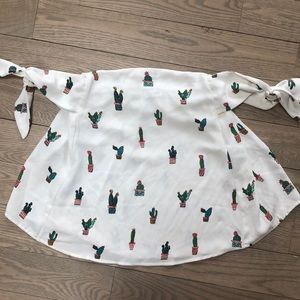 Cute Cacti off the shoulder top!